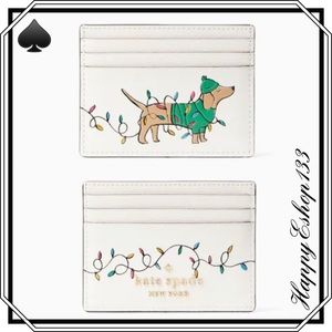 ♠️kate spade Claude Small Dachshund Festive Card Holder